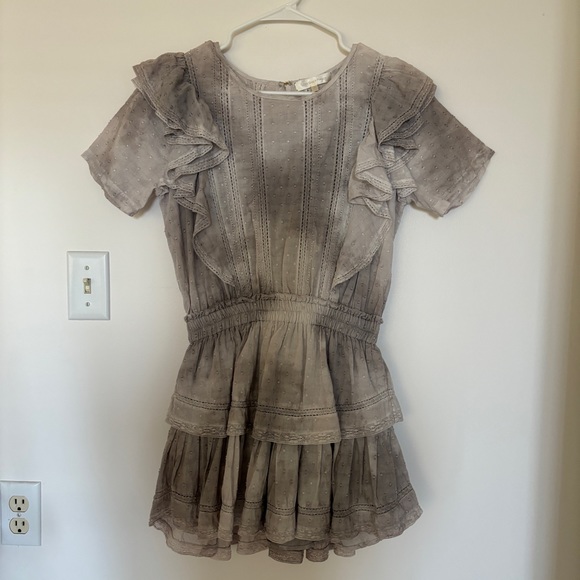 NWT LoveShackFancy Natasha Dress Washed Denim Hand Dye XS - Picture 5 of 14